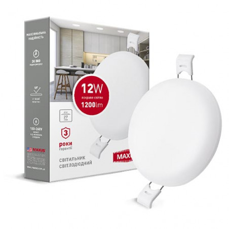 Світильник світлодіодний Maxus SP edge 12W 4100K (коло)