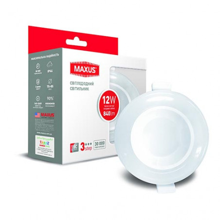 Світильник світлодіодний 3-step SDL Maxus 12W 30004100K (коло)
