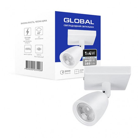 Світильник св-діод. GSL-01C Global 4W 4100K білий