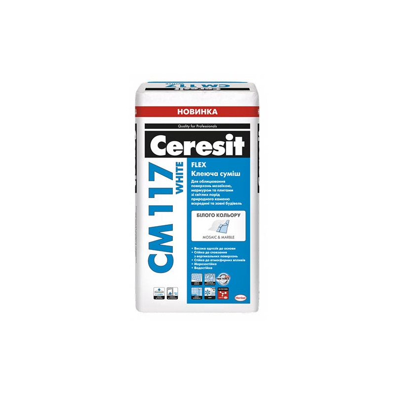 СМ-11725 Ceresit  БІЛИЙ клей для плитки