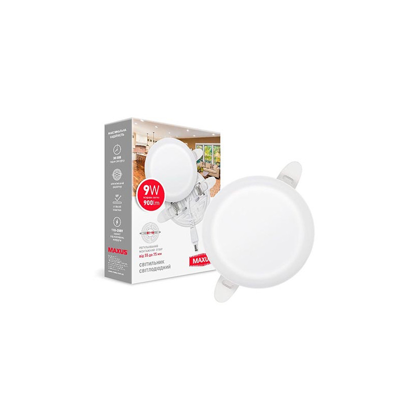 Світильник св-діод. Maxus SP Adjustable 9W 4100K Circle