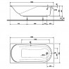 Ванна Comfort  XWP3080 180х80х42 з ніжками SN 7 180л